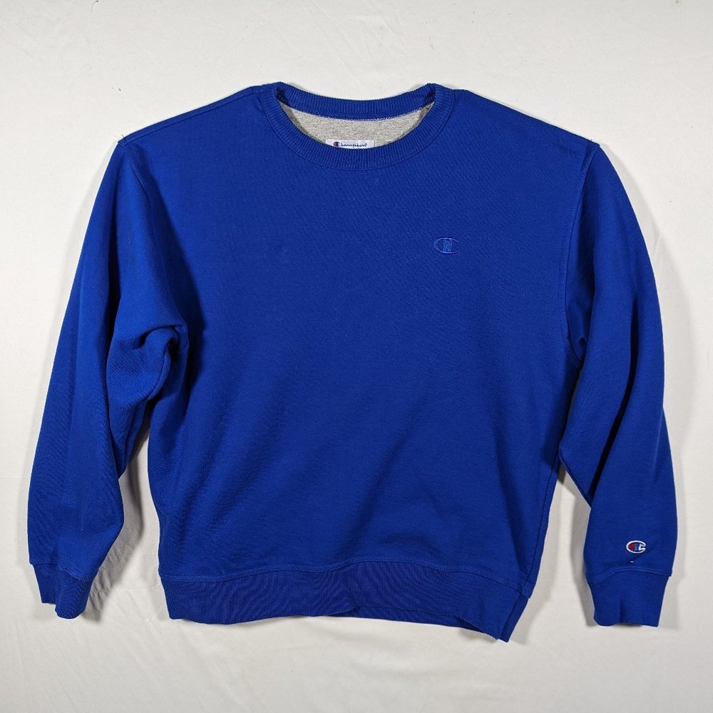 Mens, Champion, Large, Blue, Long Sleeve, Crew Neck, Vintage, Sweatshirt